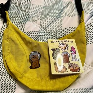 BAGGU mini crescent & space cat enamel pin bundle